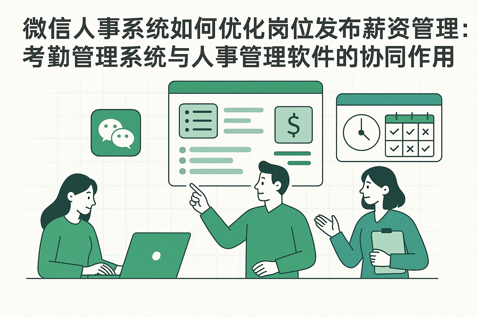 微信人事系统如何优化岗位发布与薪资管理:考勤管理系统与人事管理软件的协同作用