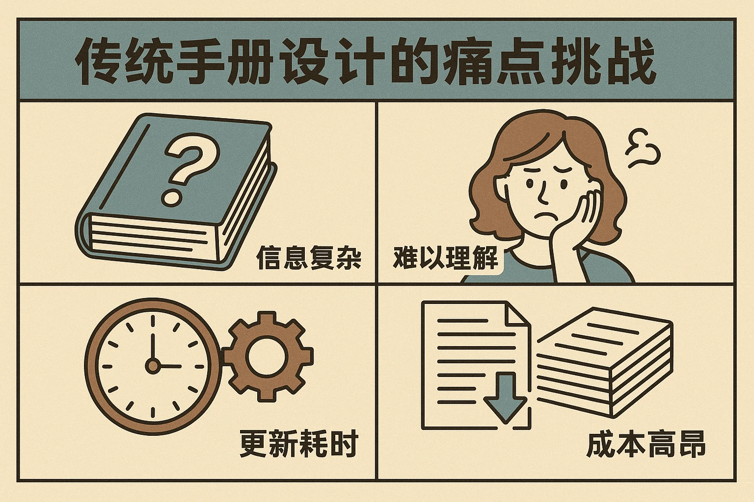 传统手册设计的痛点与挑战