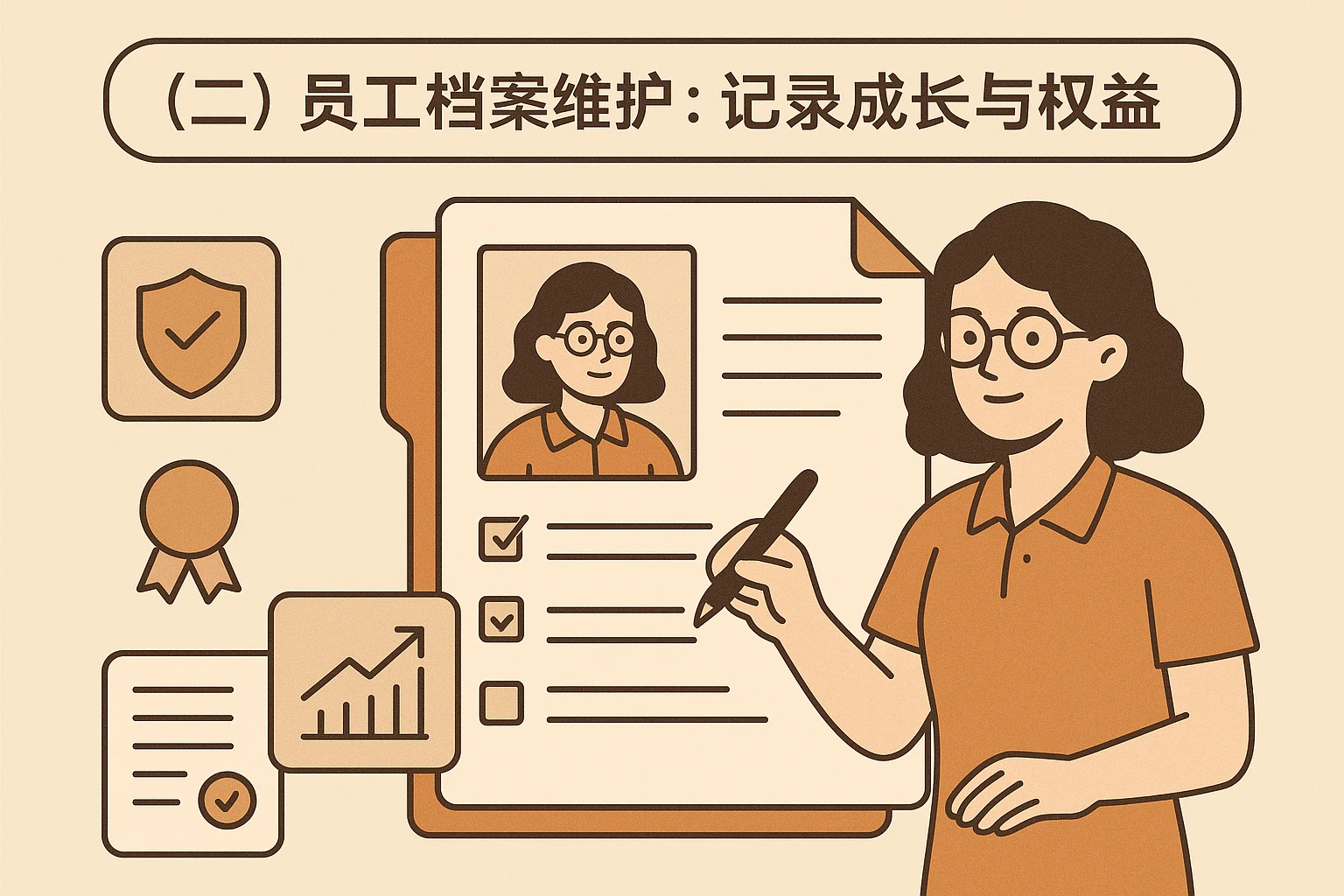 (二)员工档案维护:记录成长与权益