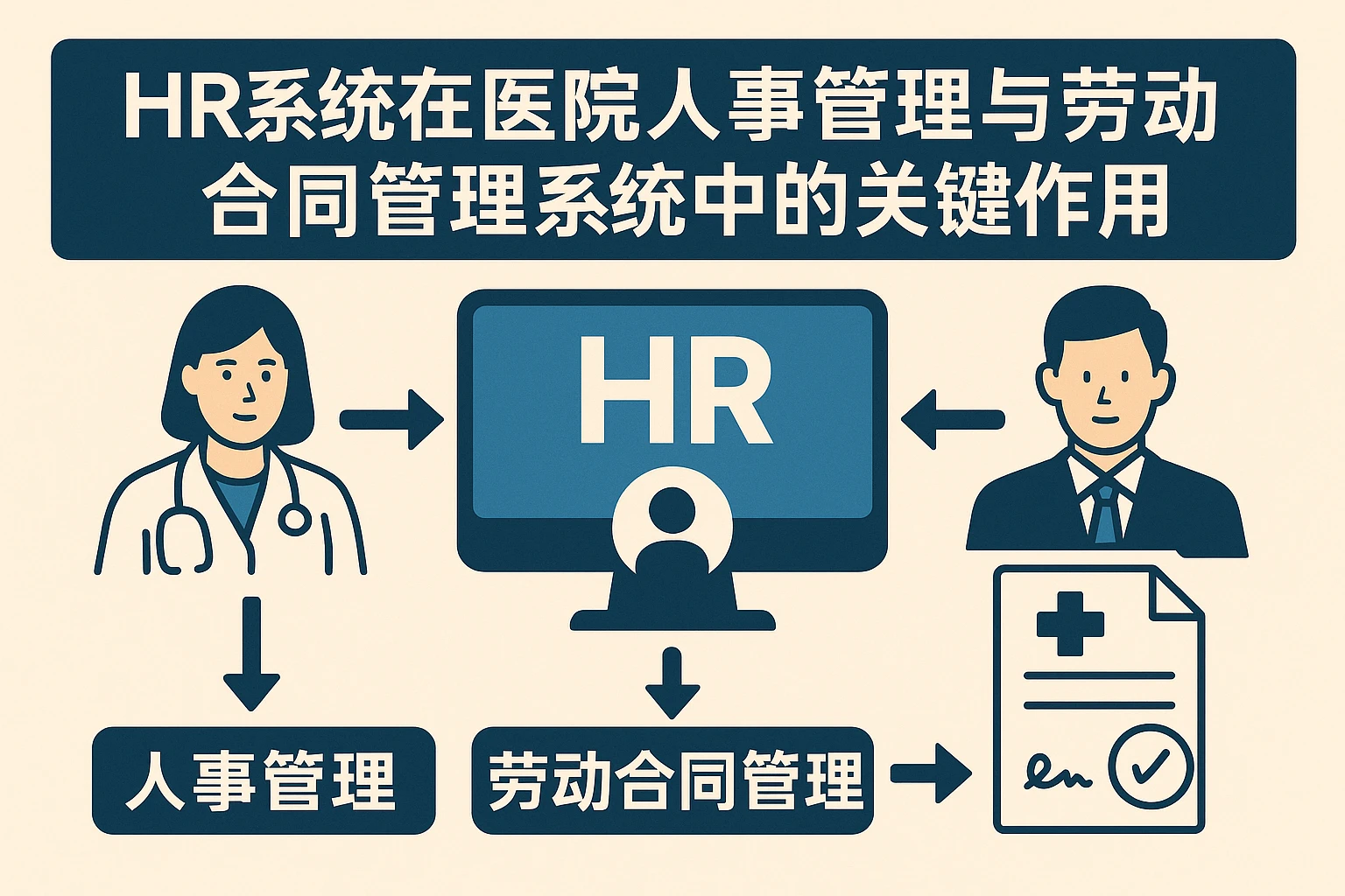 HR系统在医院人事管理与劳动合同管理系统中的关键作用