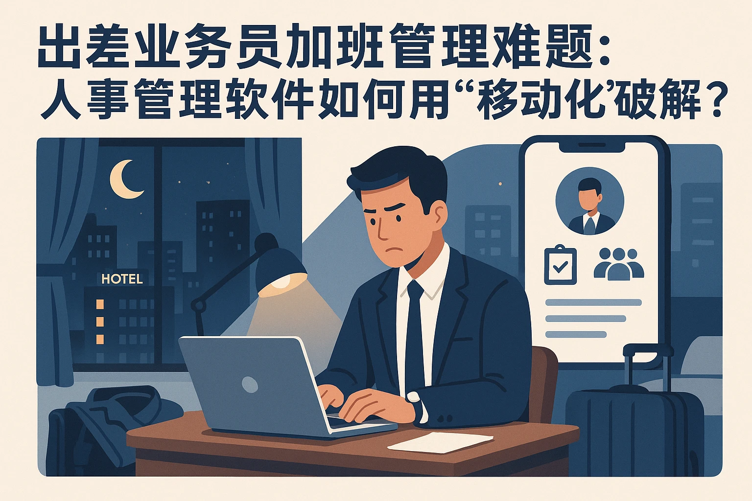 出差业务员加班管理难题：人事管理软件如何用“移动化”破解？