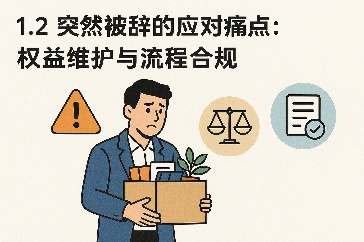 1.2 突然被辞的应对痛点：权益维护与流程合规