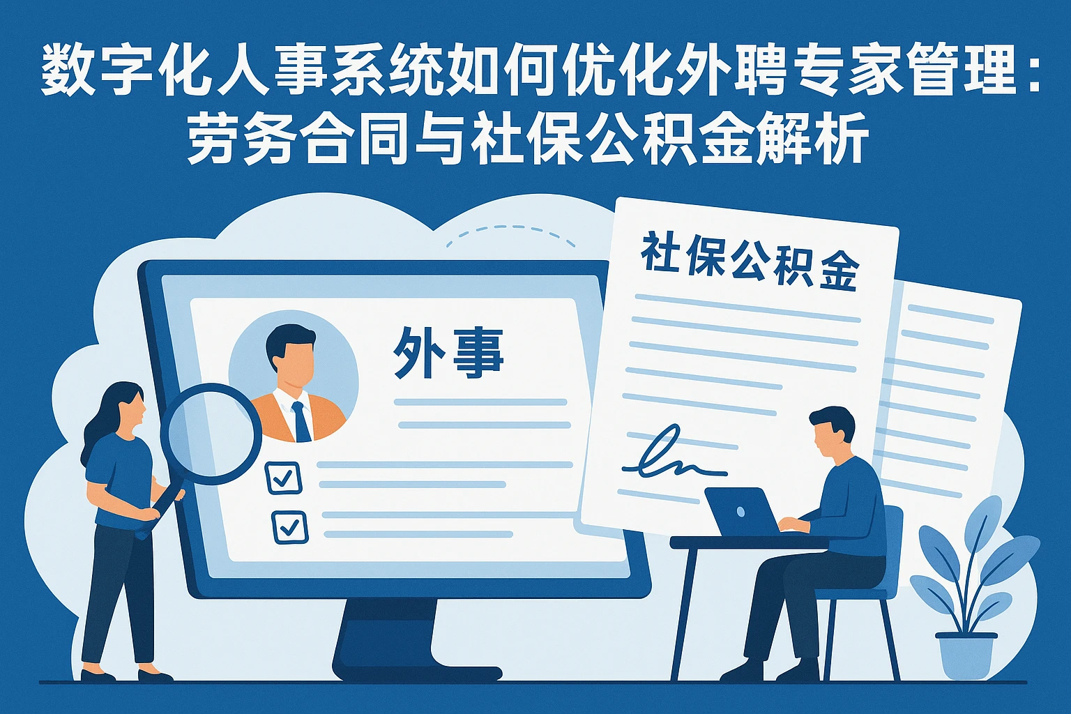 数字化人事系统如何优化外聘专家管理:劳务合同与社保公积金解析