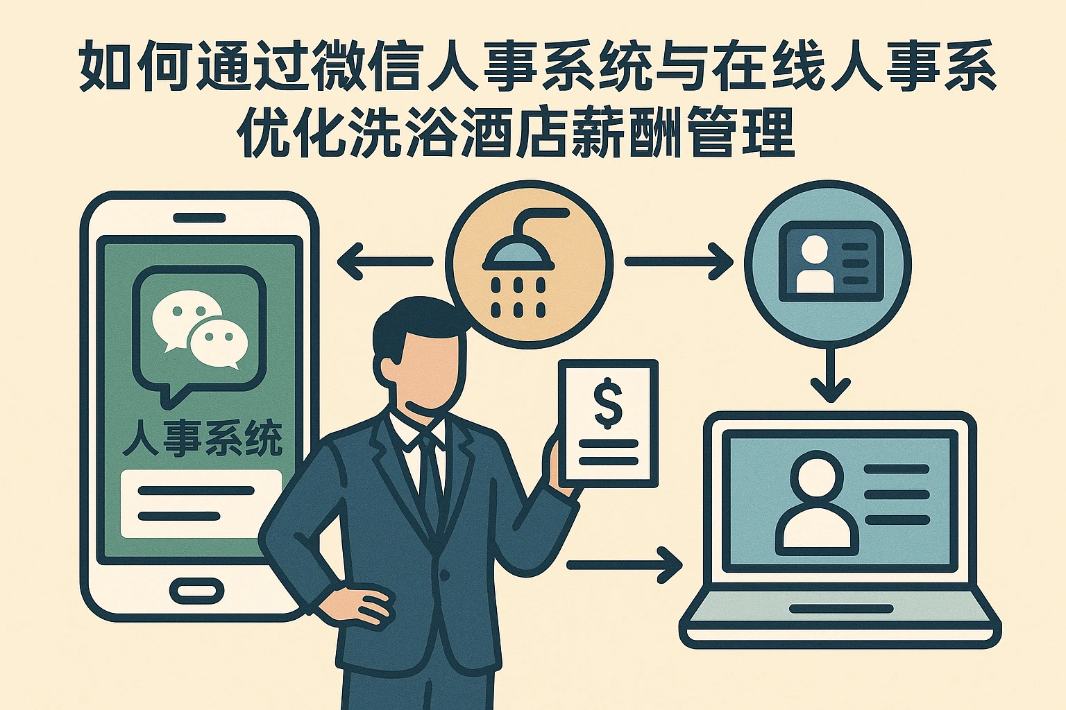 如何通过微信人事系统与在线人事系统优化洗浴酒店薪酬管理