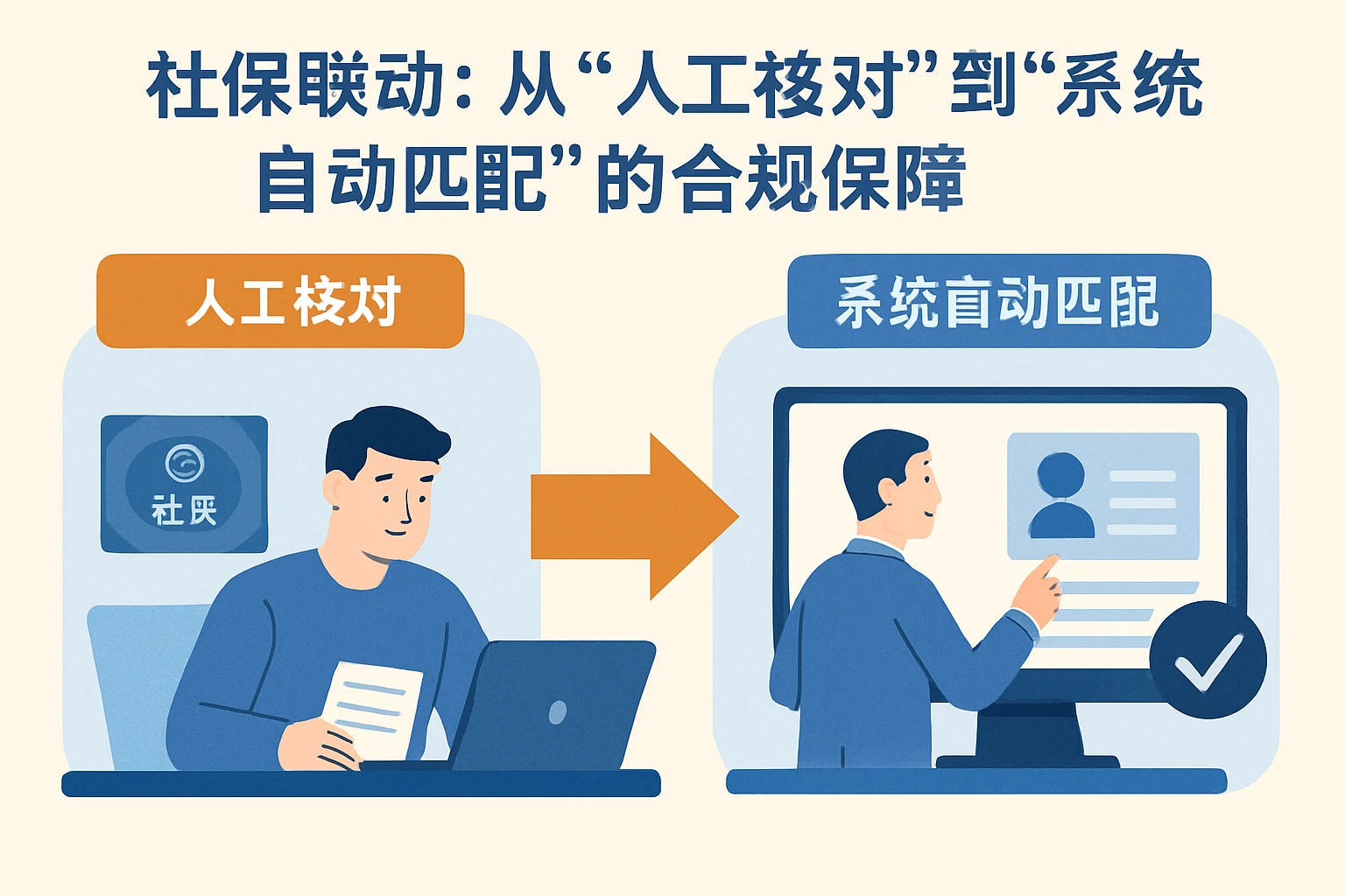2. 社保联动：从“人工核对”到“系统自动匹配”的合规保障