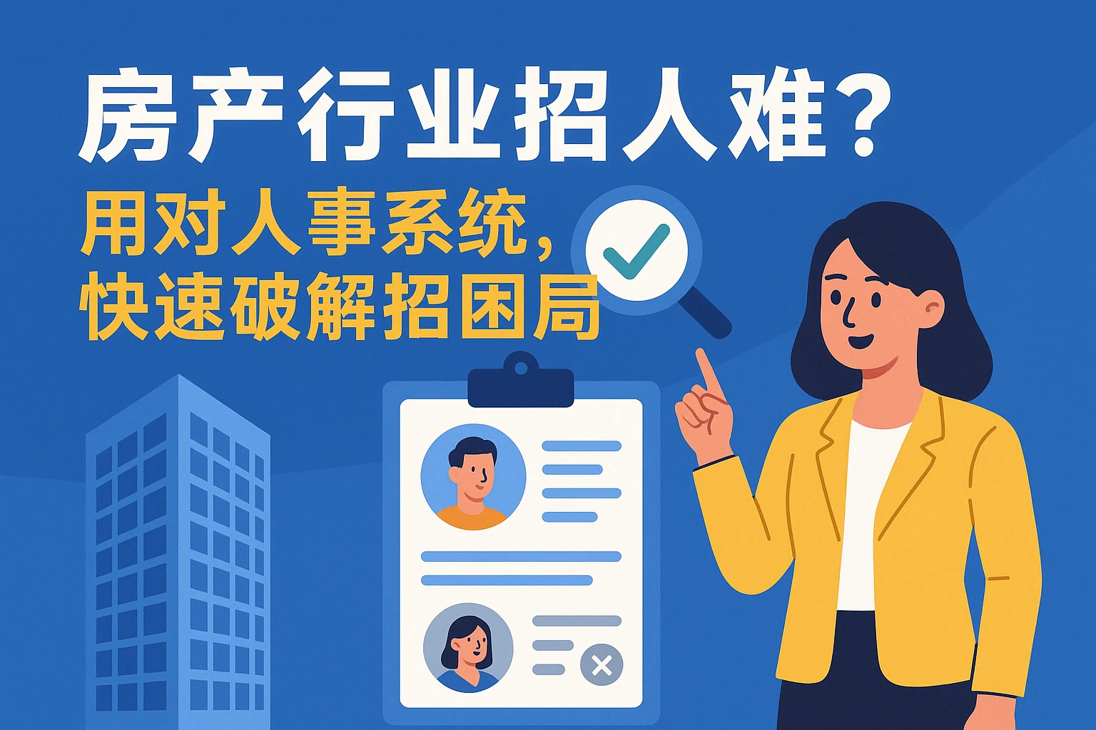 房产行业招人难?用对人事系统,快速破解招聘困局
