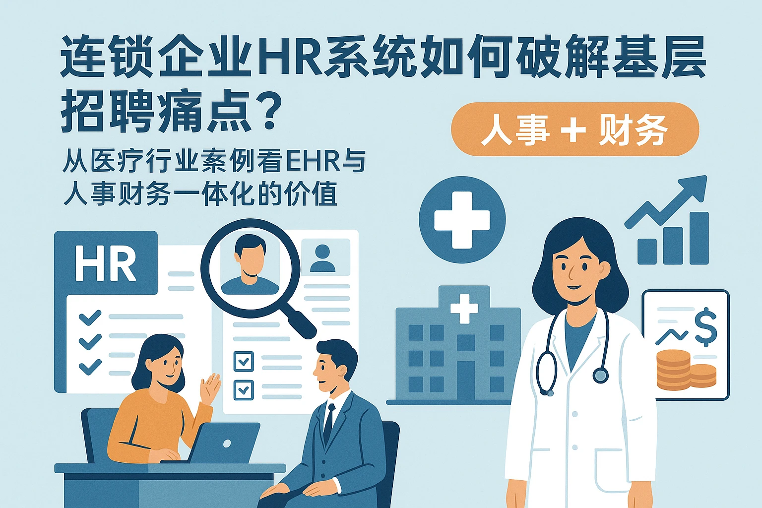 连锁企业HR系统如何破解基层招聘痛点?从医疗行业案例看EHR与人事财务一体化的价值