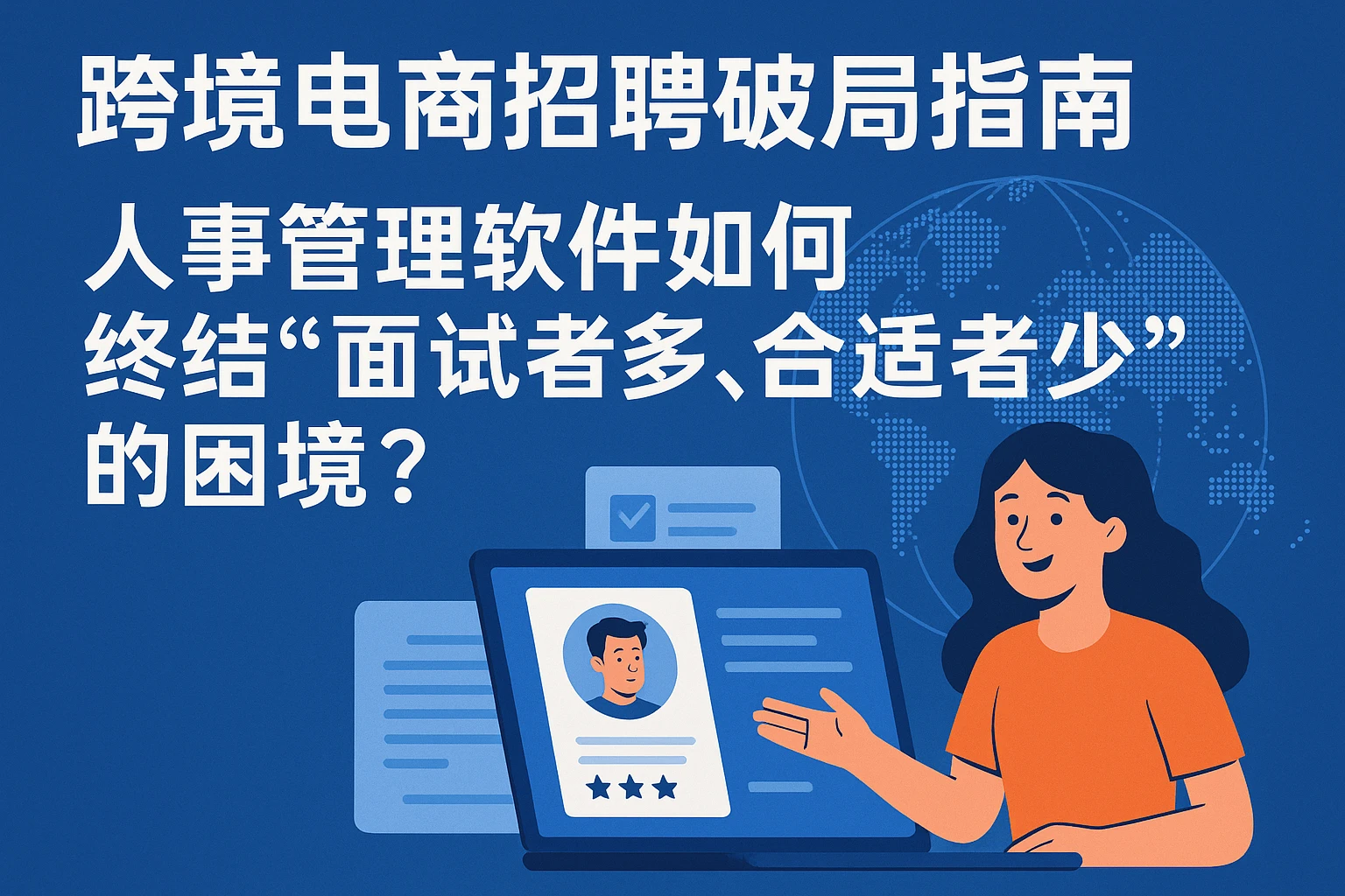 跨境电商招聘破局指南:人事管理软件如何终结“面试者多、合适者少”的困境?