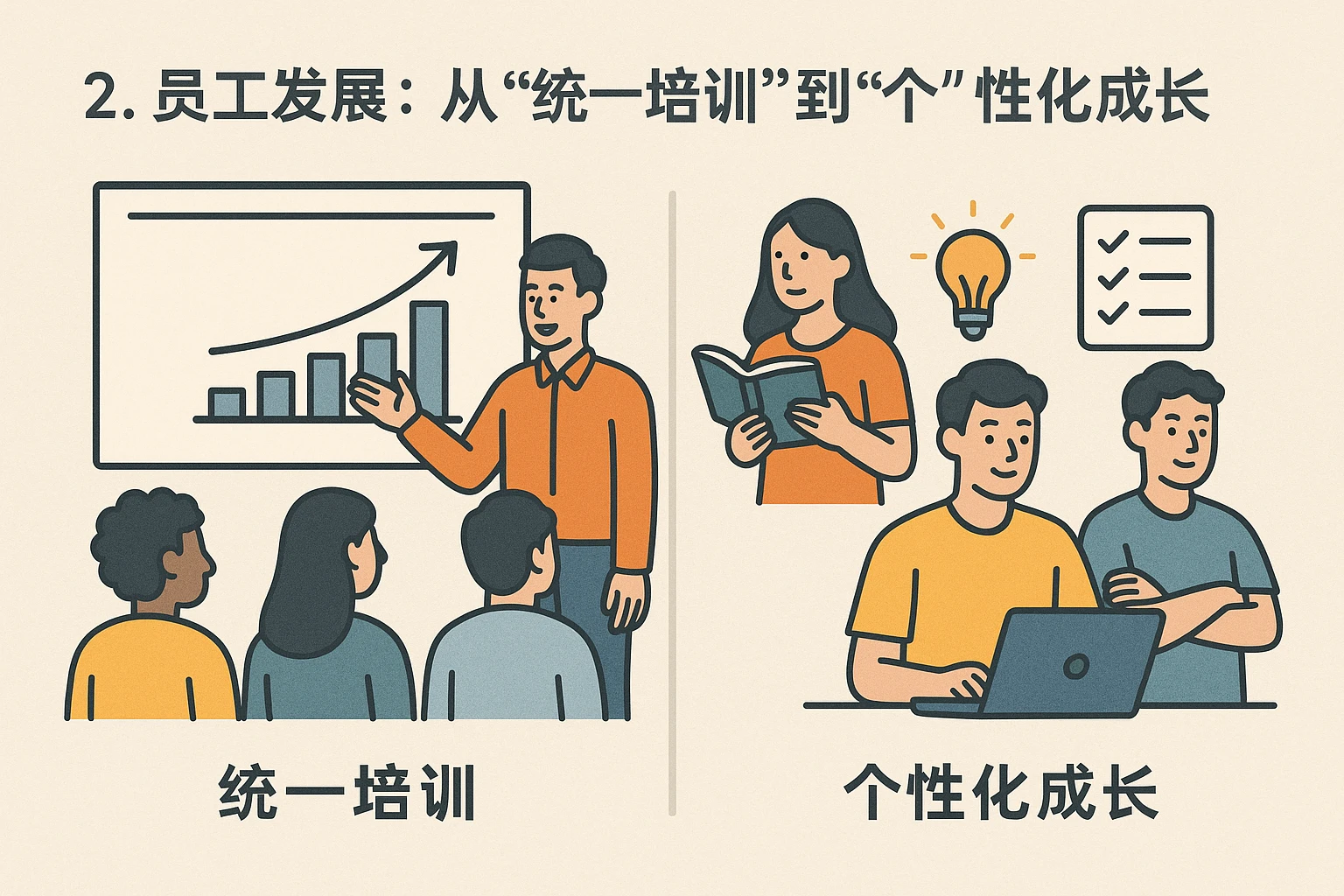 2. 员工发展：从“统一培训”到“个性化成长”