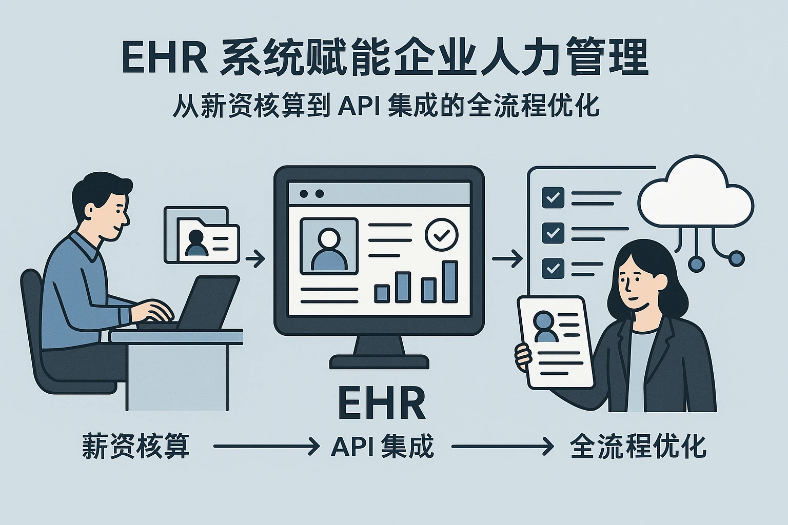 EHR系统赋能企业人力管理：从薪资核算到API集成的全流程优化