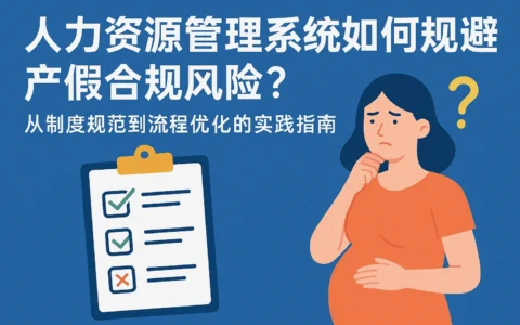 人力资源管理系统如何规避产假合规风险？从制度规范到流程优化的实践指南