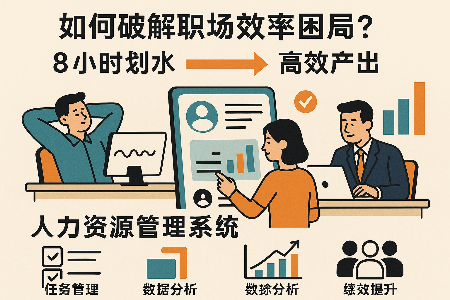 从“8小时划水”到“高效产出”:人力资源管理系统如何破解职场效率困局?