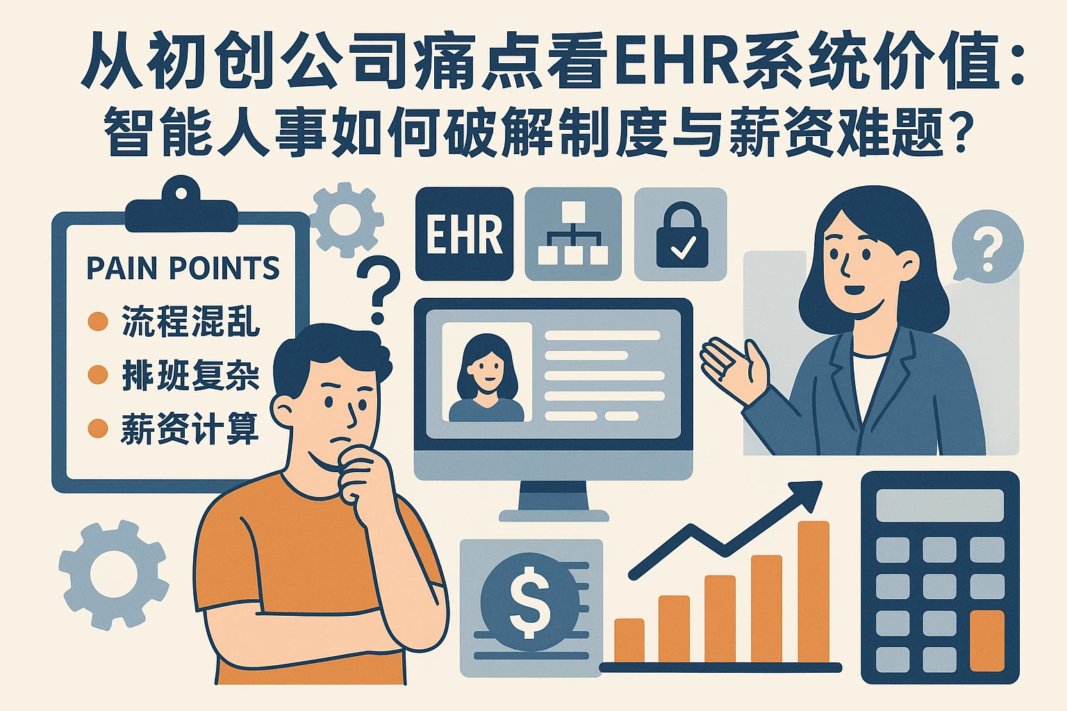 从初创公司痛点看EHR系统价值:智能人事如何破解制度与薪资难题?