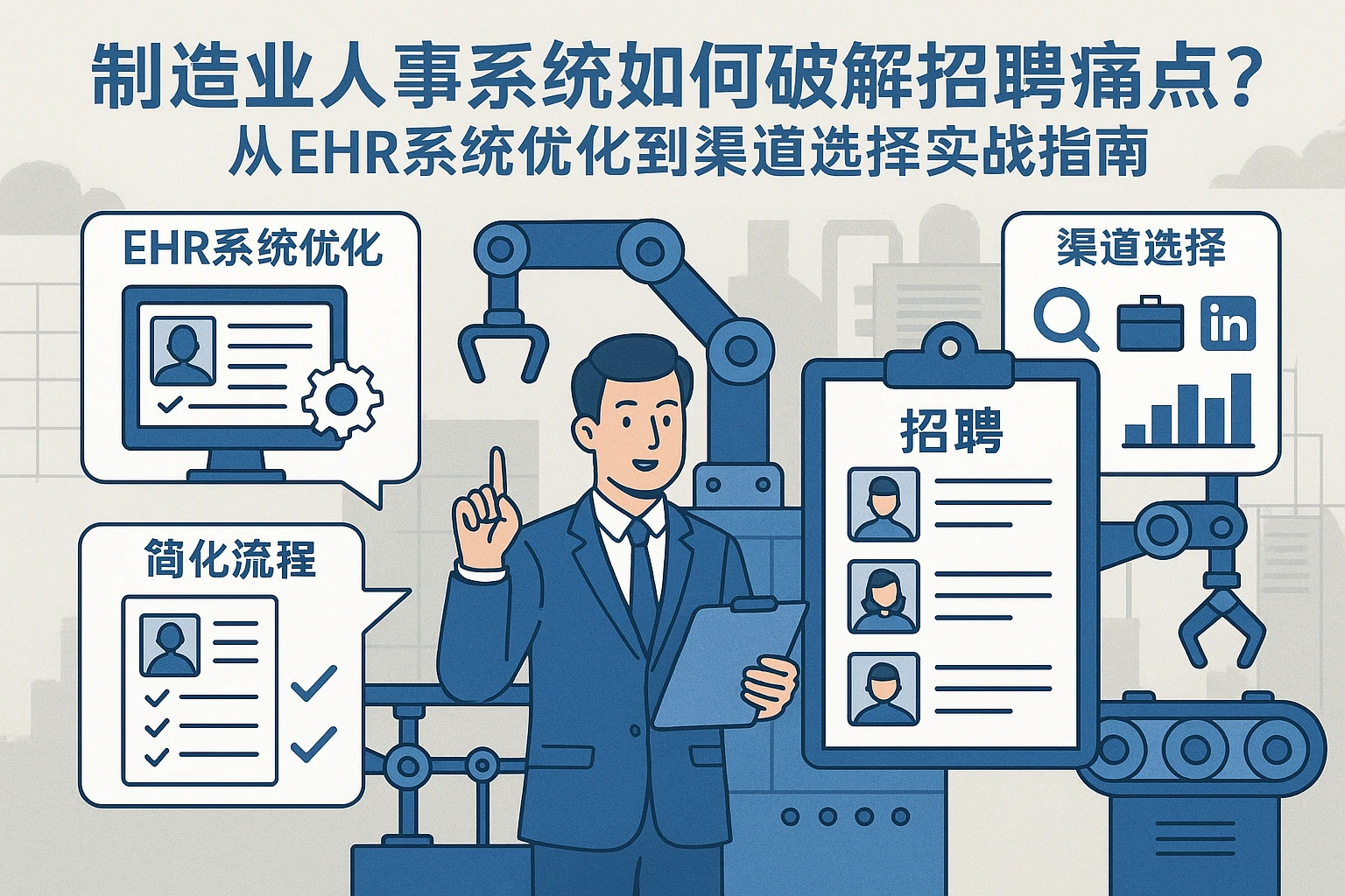 制造业人事系统如何破解招聘痛点?从ehr系统优化到渠道选择的实战指南