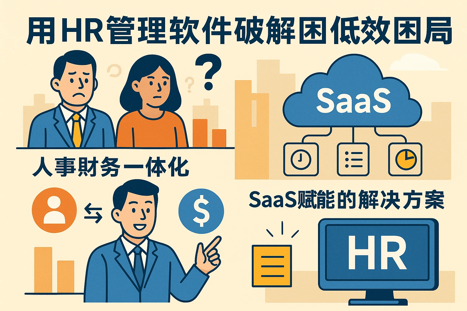 用HR管理软件破解团队低效困局：从人事财务一体化到SaaS赋能的解决方案