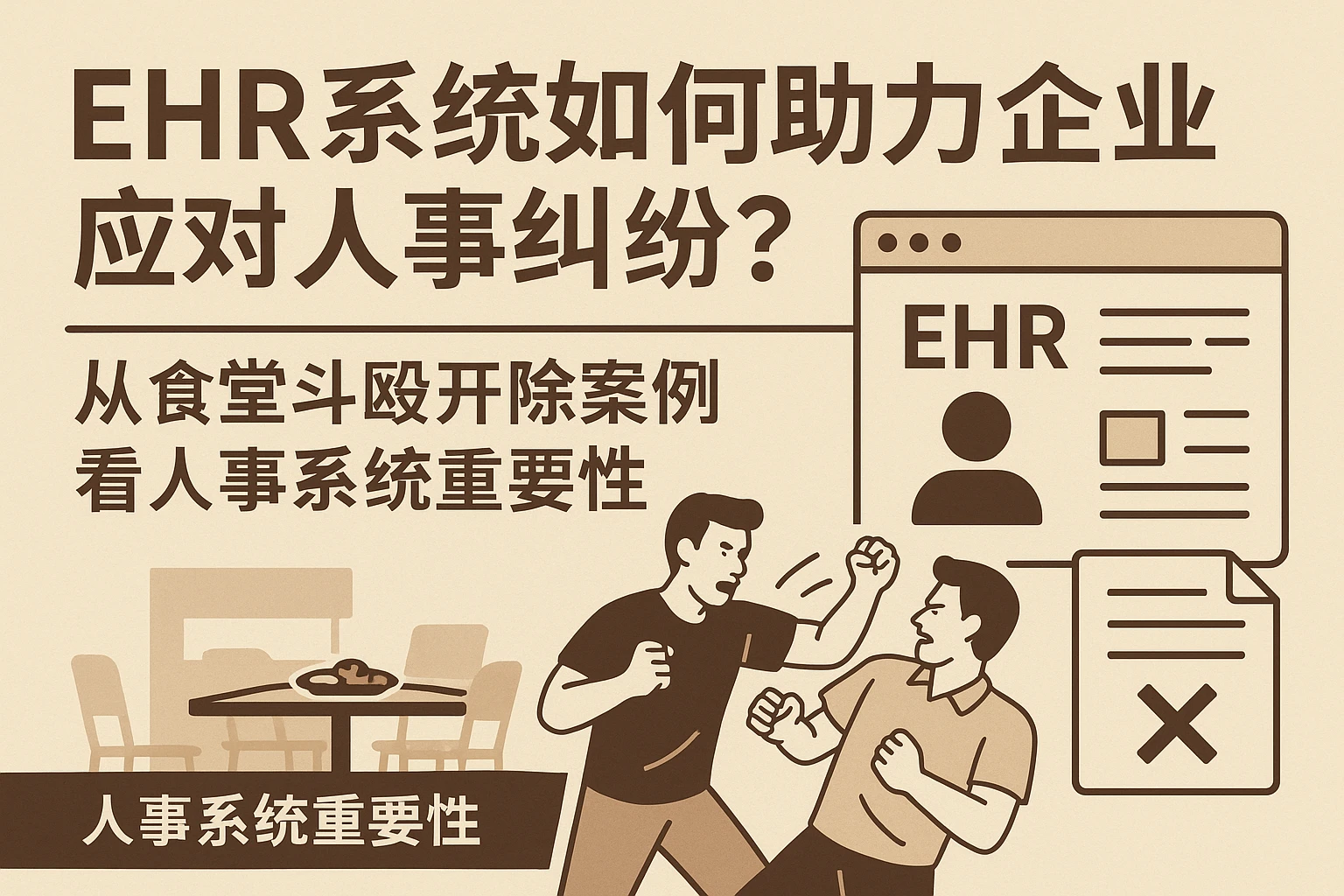 EHR系统如何助力企业应对人事纠纷?从食堂斗殴开除案例看人事系统的重要性