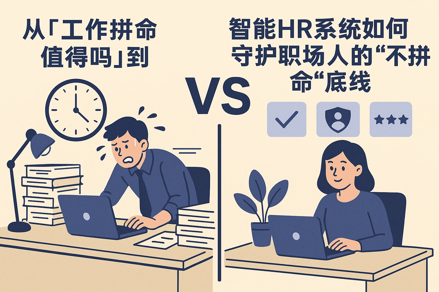 从“工作拼命值得吗”到“智能HR系统如何守护职场人的‘不拼命’底线”