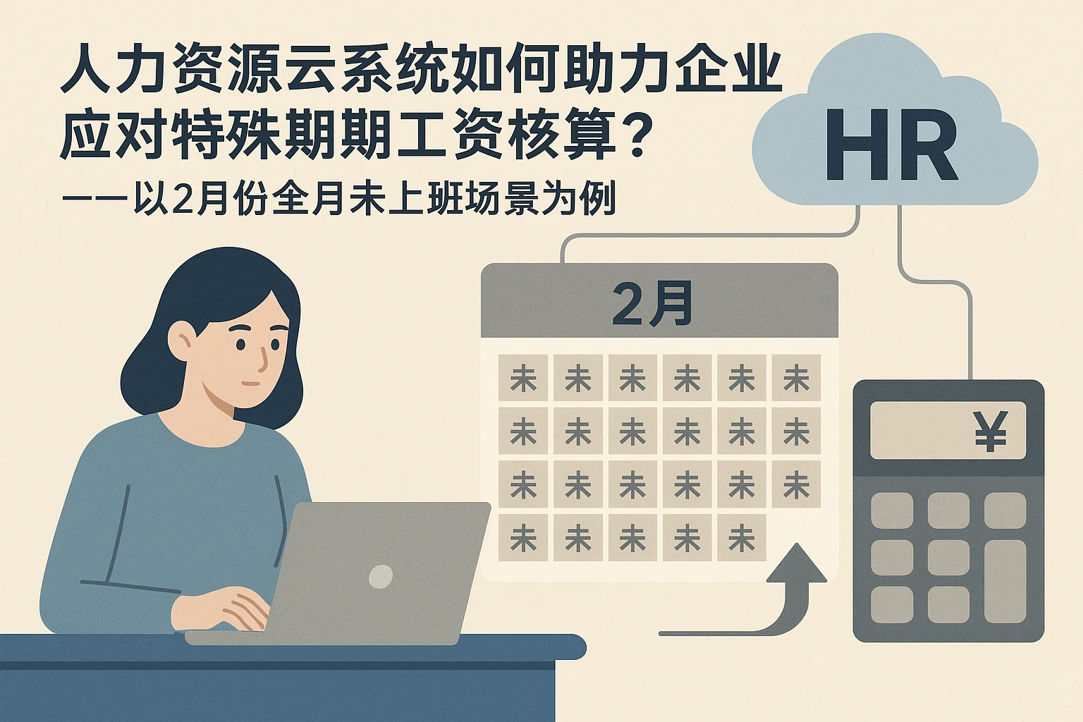 人力资源云系统如何助力企业应对特殊时期工资核算？——以2月份全月未上班场景为例