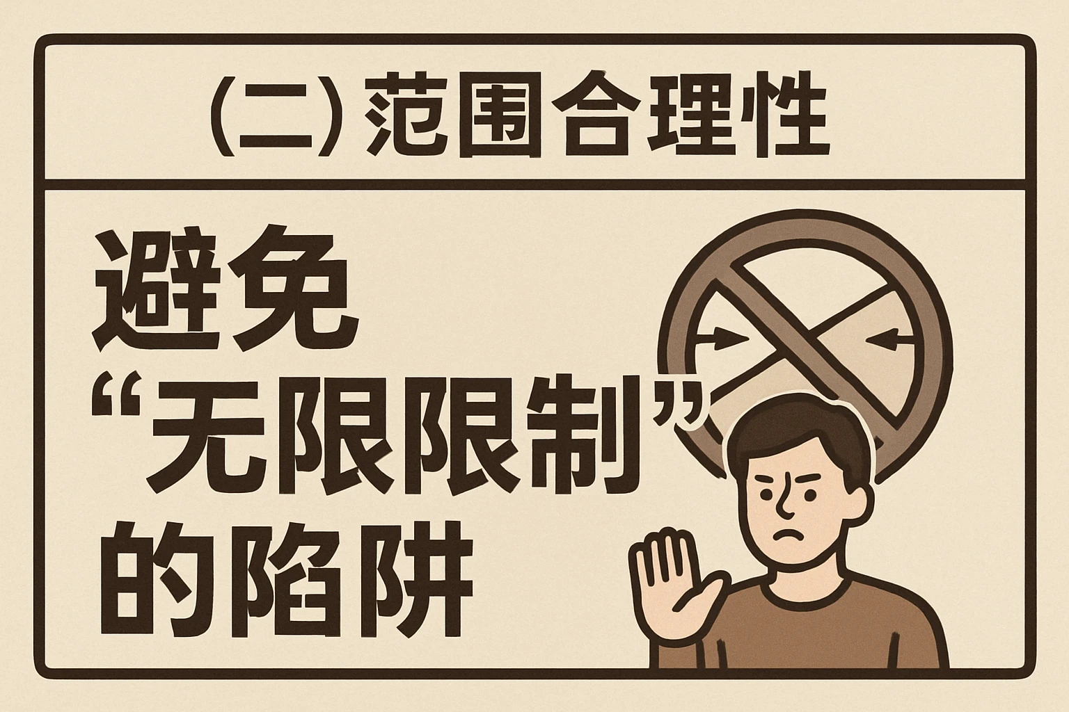 （二）范围合理性：避免“无限限制”的陷阱
