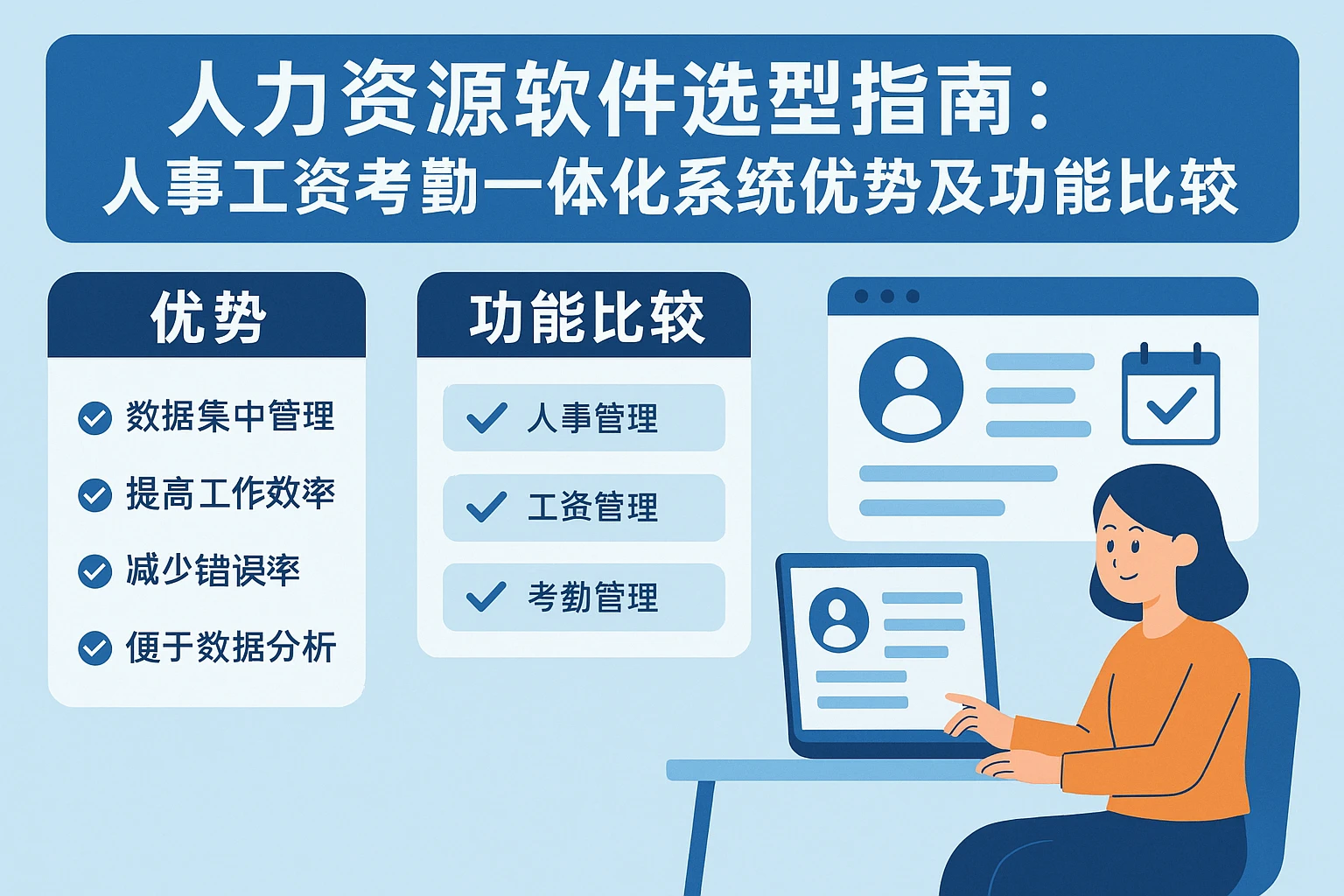 人力资源软件选型指南：人事工资考勤一体化系统优势及功能比较
