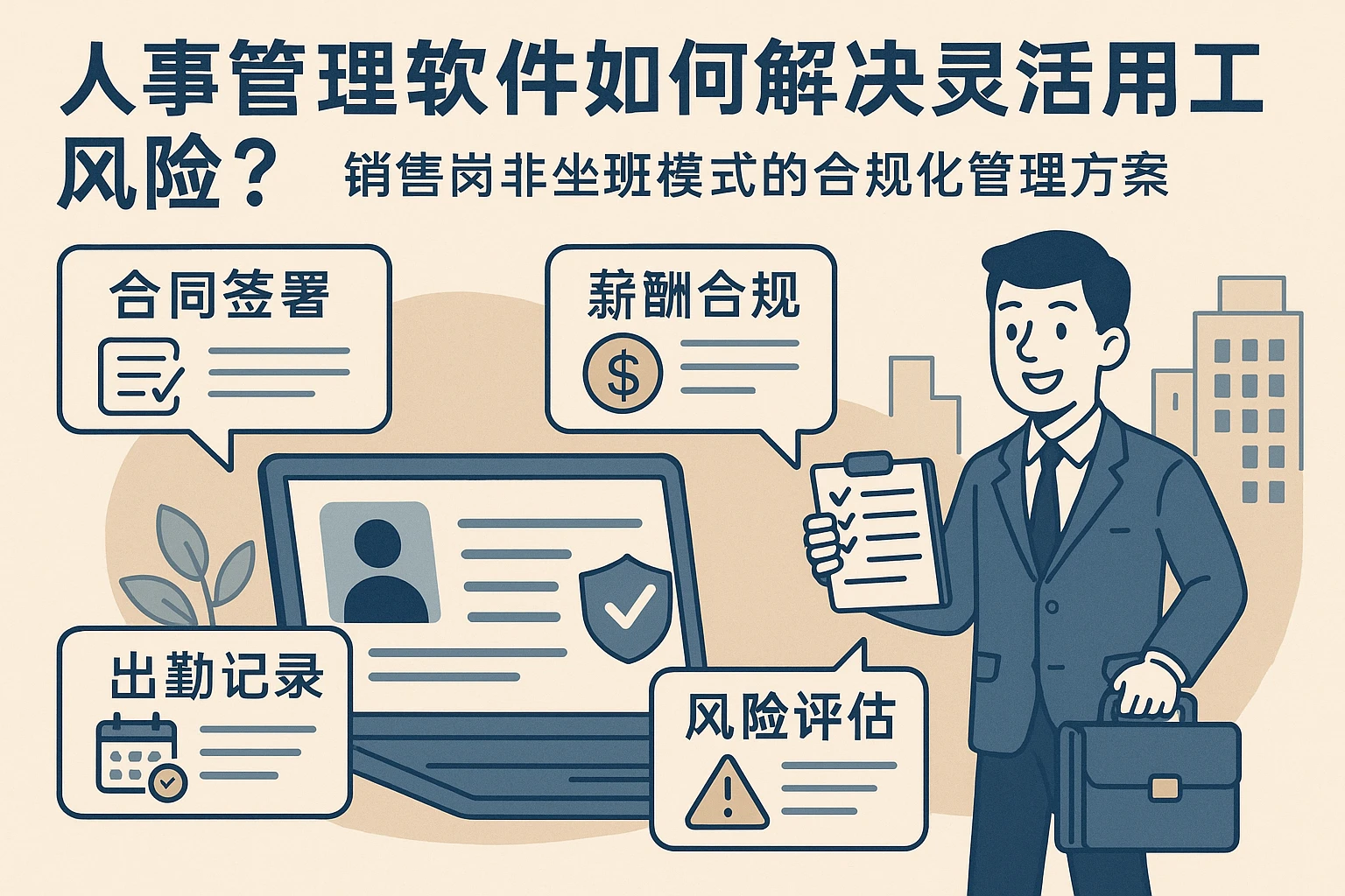 人事管理软件如何解决灵活用工风险?销售岗非坐班模式的合规化管理方案