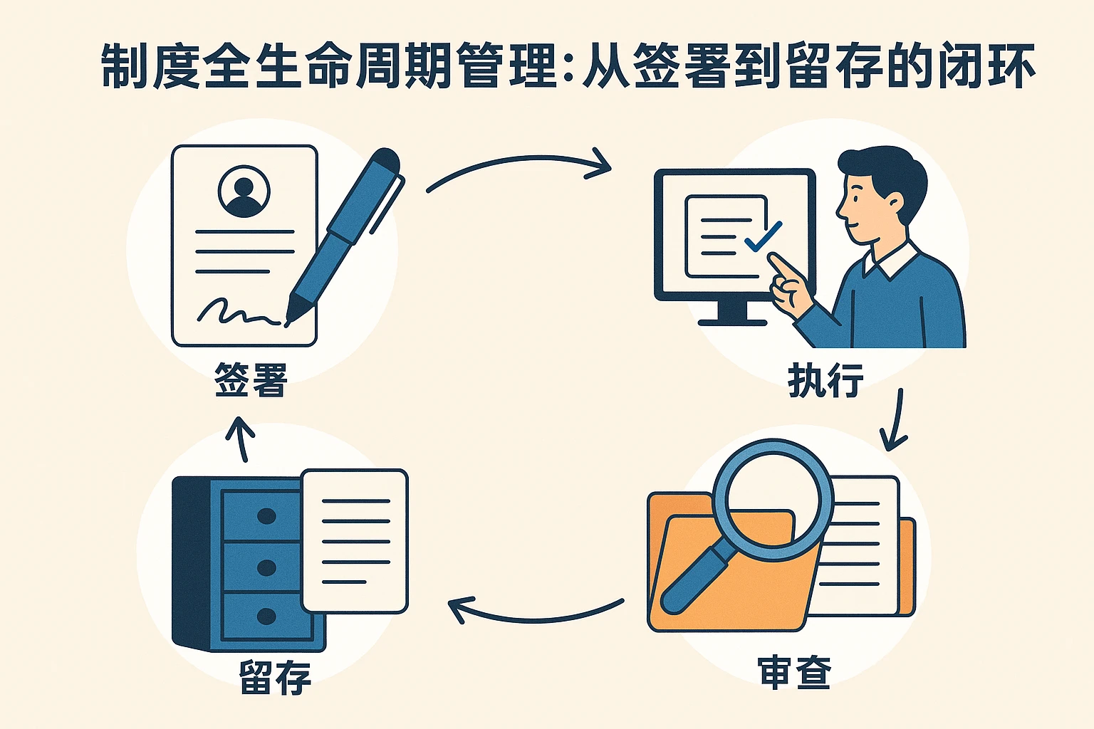 1. 制度全生命周期管理：从签署到留存的闭环