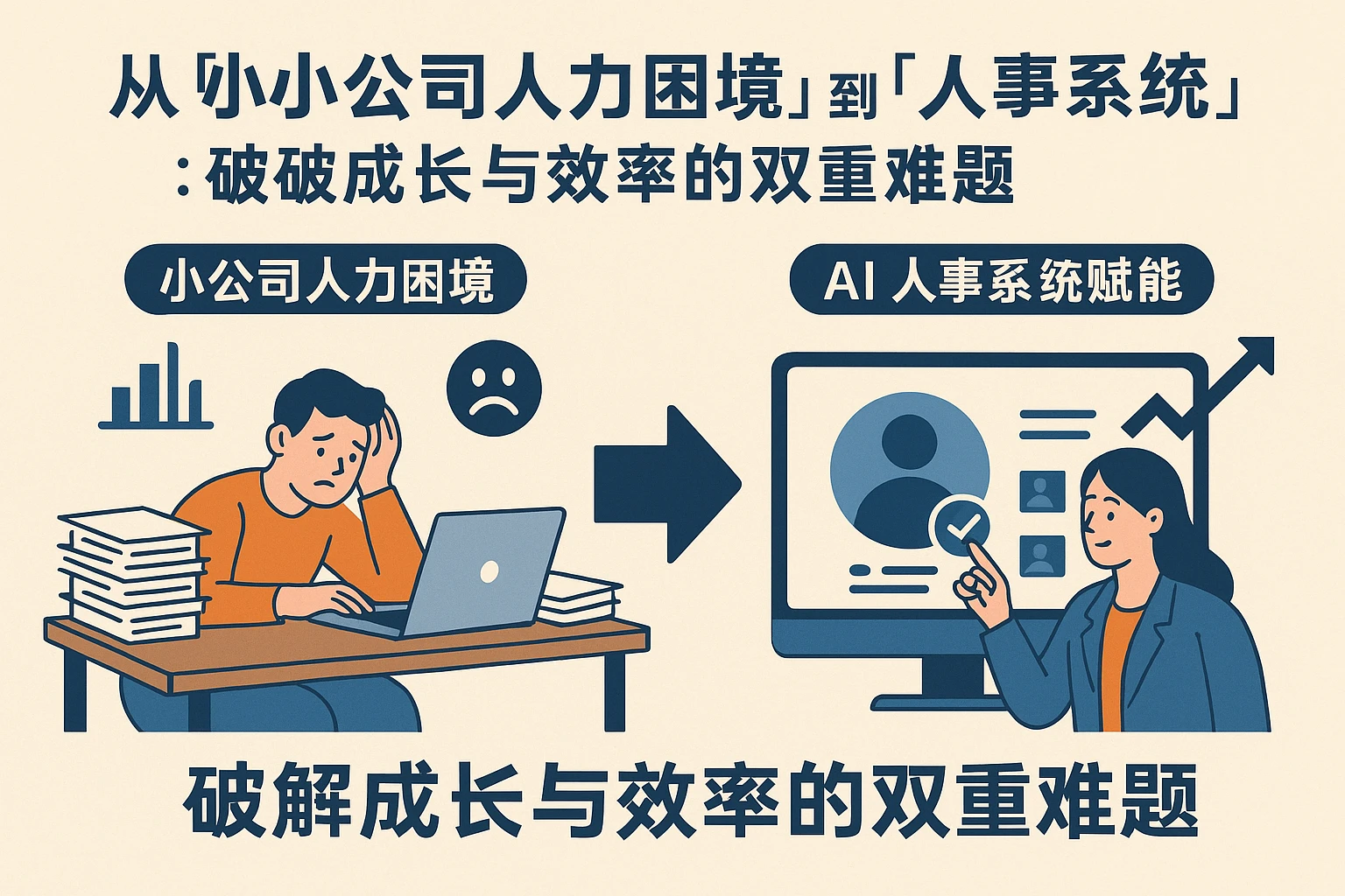 从「小公司人力困境」到「AI人事系统赋能」：破解成长与效率的双重难题