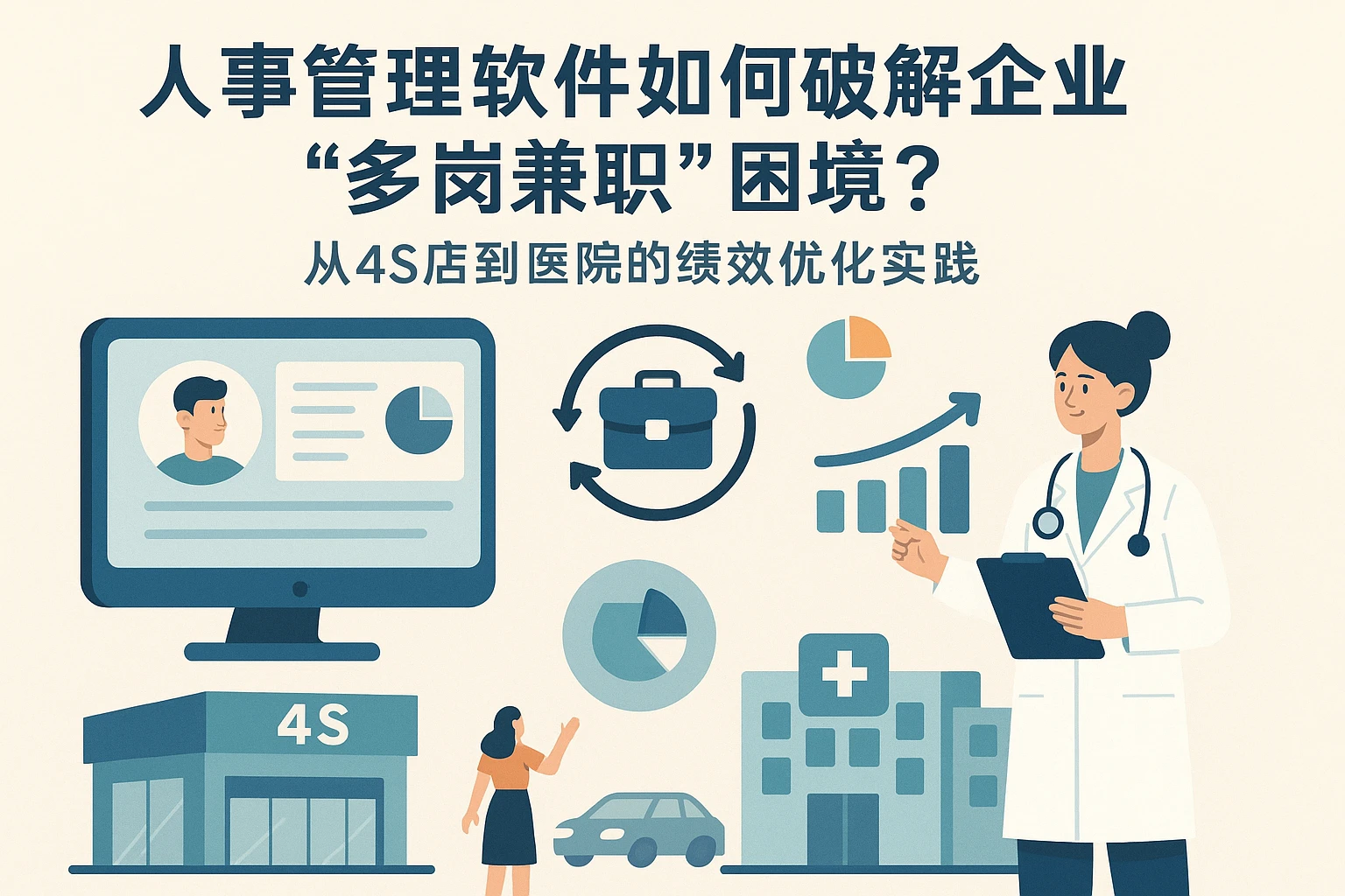 人事管理软件如何破解企业“多岗兼职”困境?从4S店到医院的绩效优化实践