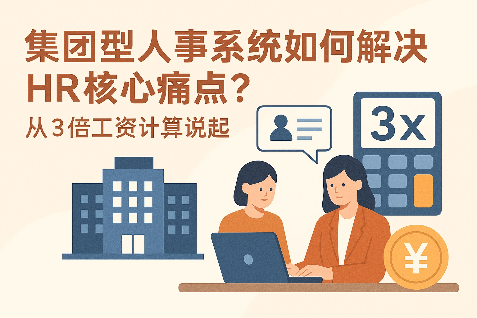 集团型人事系统如何解决HR核心痛点？从3倍工资计算说起