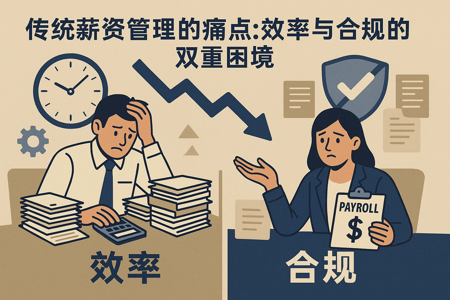 传统薪资管理的痛点：效率与合规的双重困境