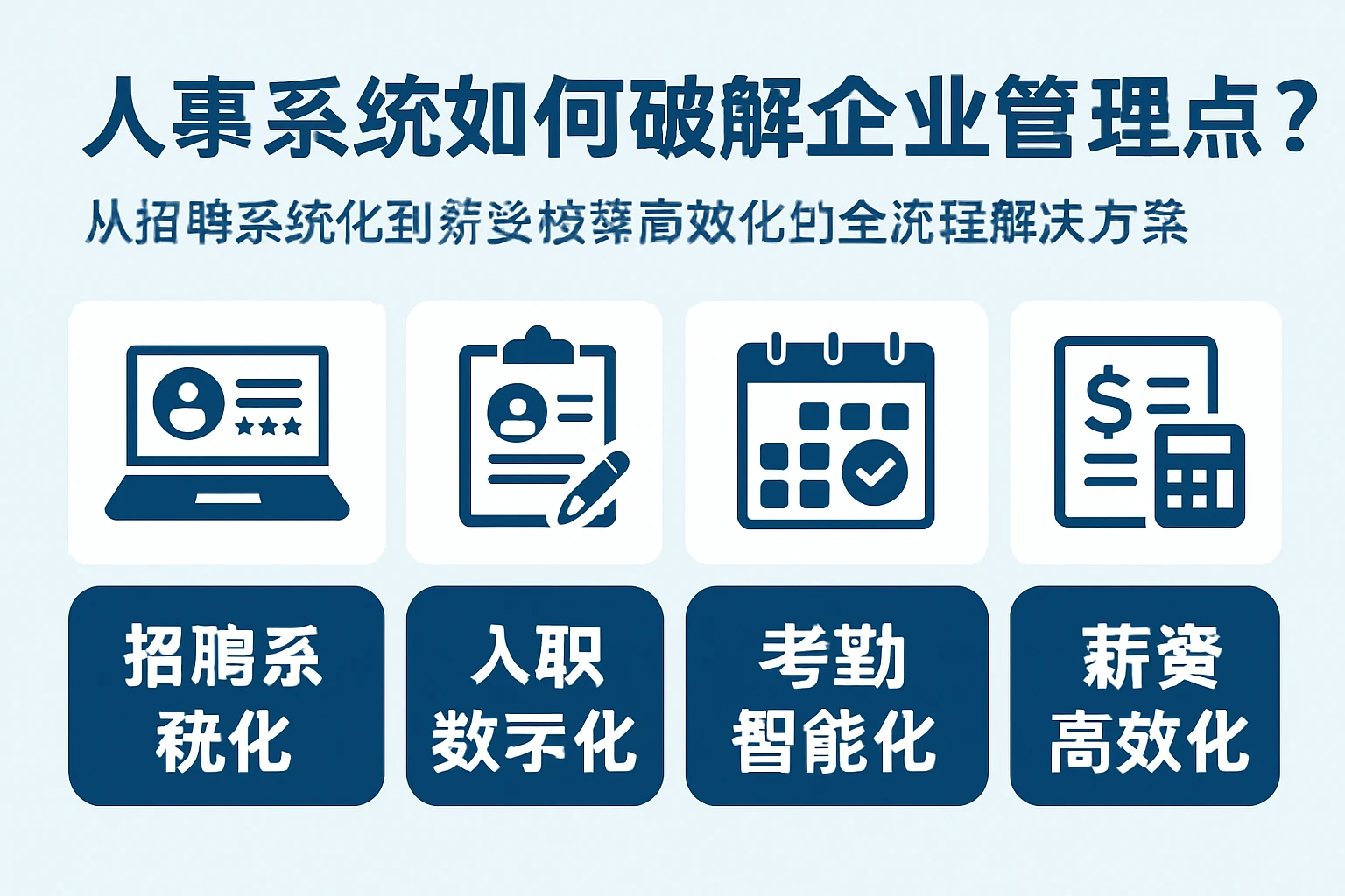 人事系统如何破解企业管理痛点?从招聘系统化到薪资核算高效化的全流程解决方案