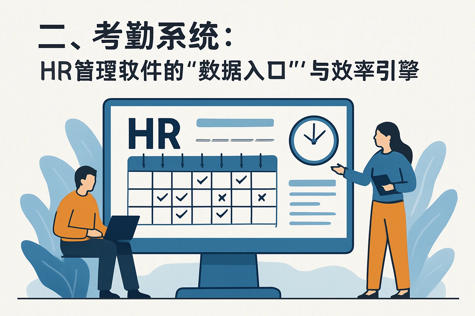 二、考勤系统:HR管理软件的“数据入口”与效率引擎