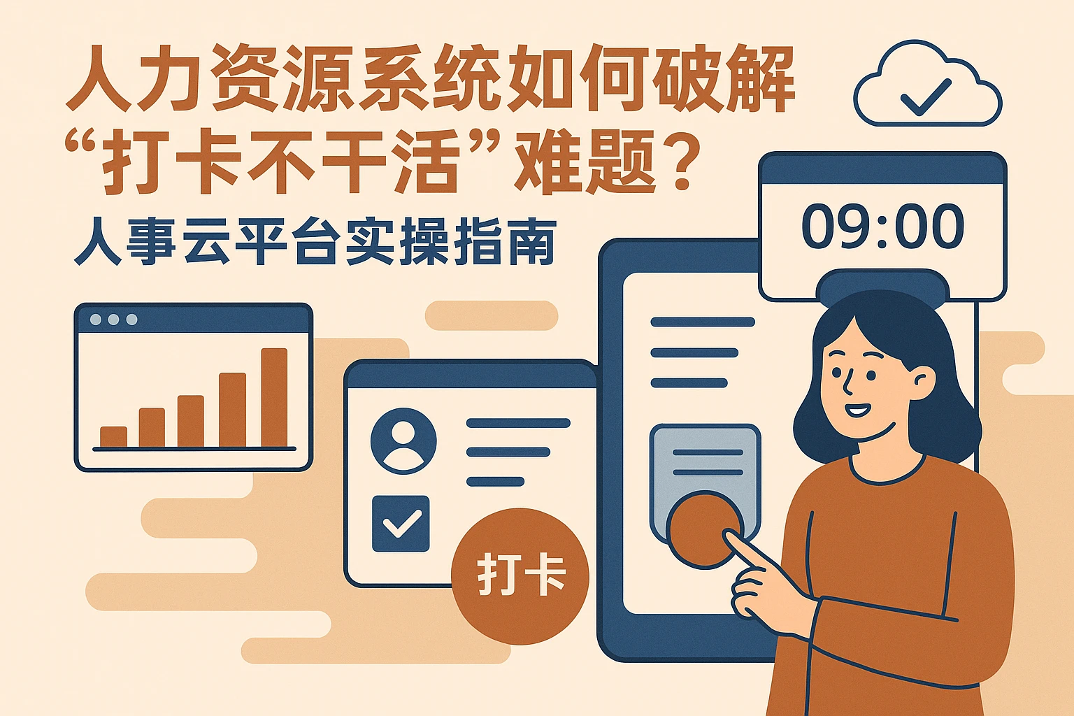 人力资源系统如何破解“打卡不干活”难题？人事云平台实操指南
