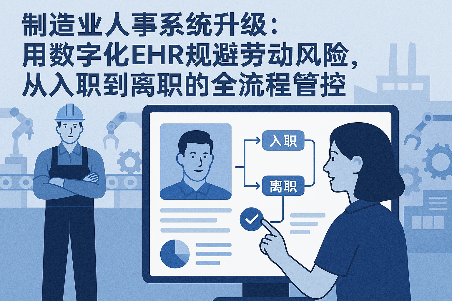 制造业人事系统升级：用数字化EHR规避劳动风险，从入职到离职的全流程管控