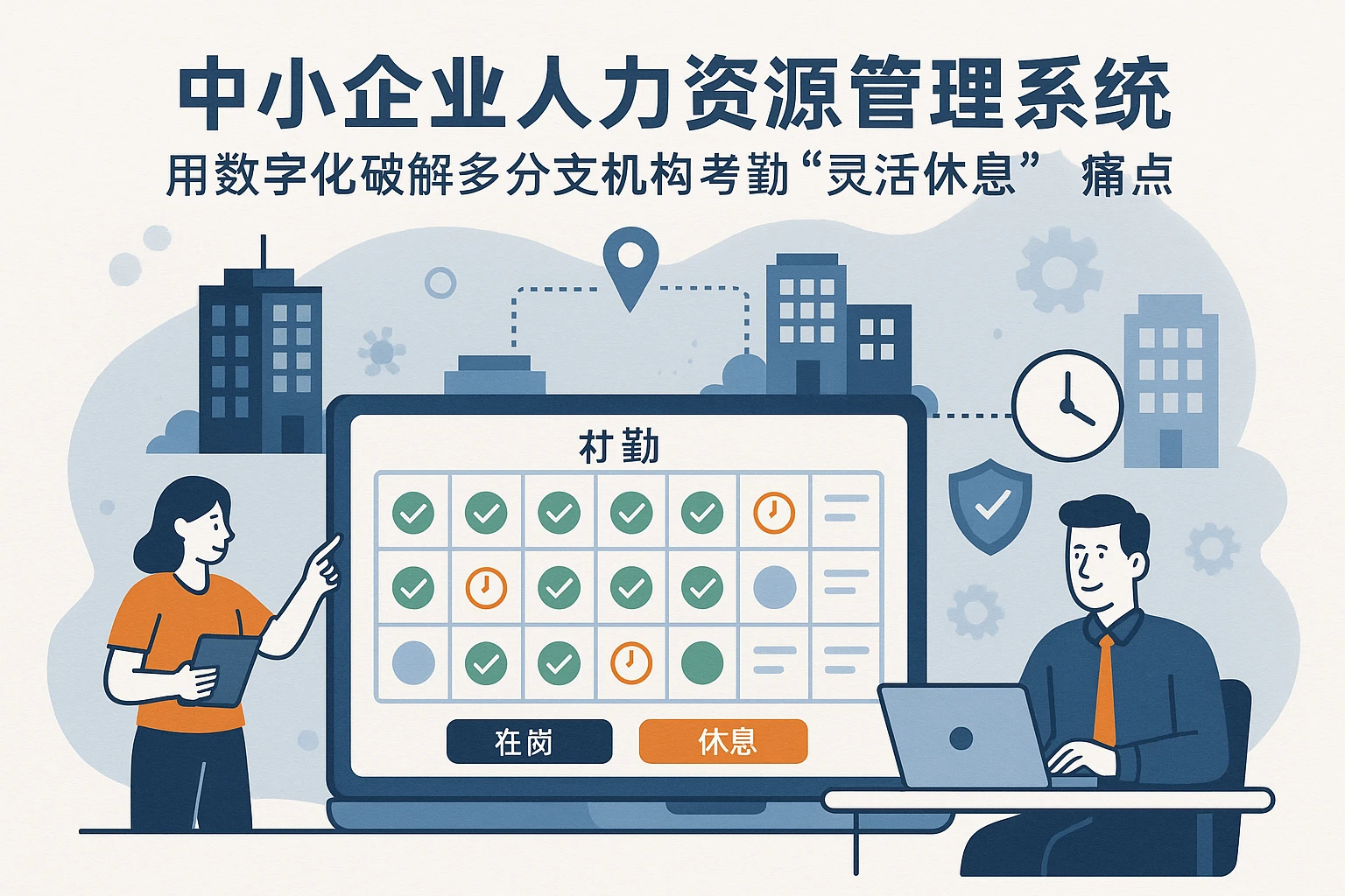 中小企业人力资源管理系统:用数字化破解多分支机构考勤“灵活休息”痛点