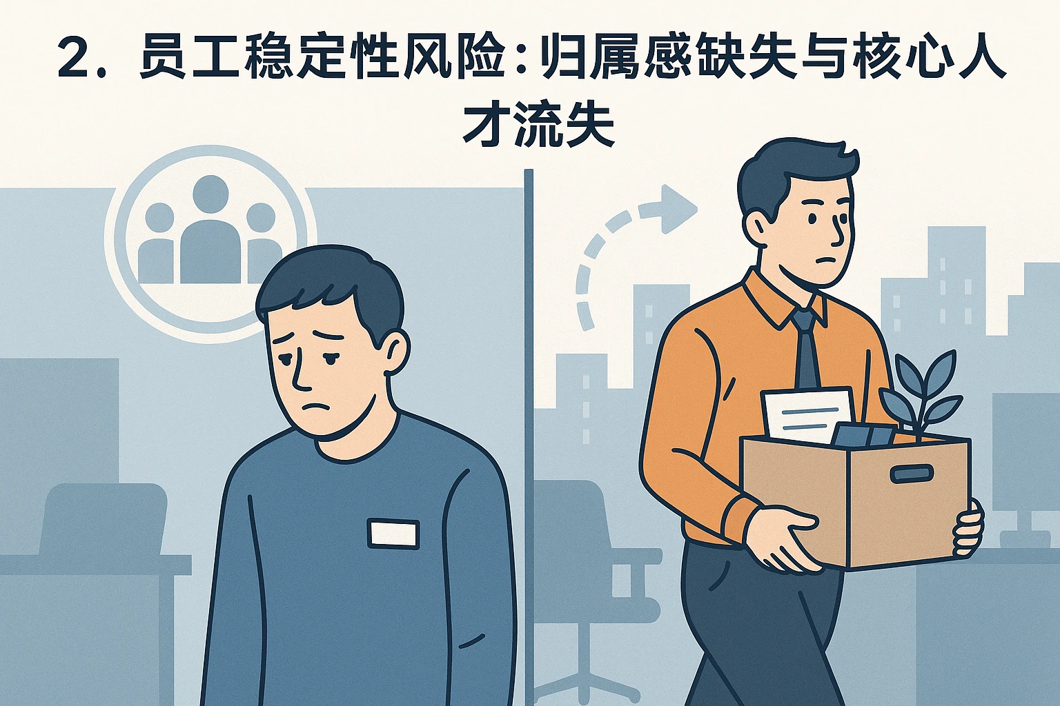 2. 员工稳定性风险：归属感缺失与核心人才流失