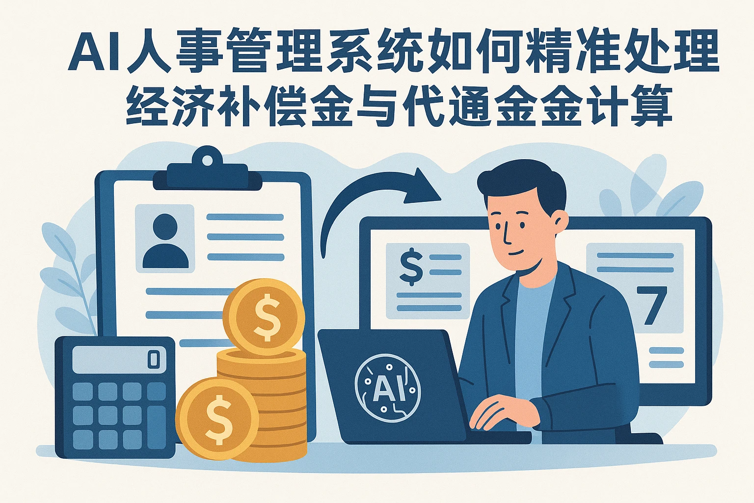 AI人事管理系统如何精准处理经济补偿金与代通知金计算