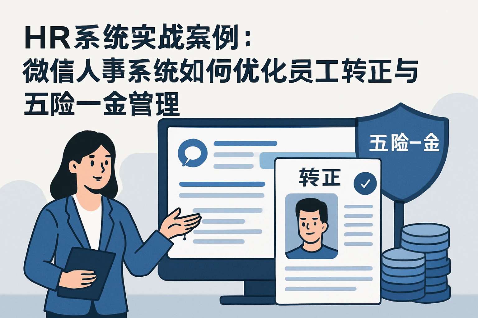HR系统实战案例：微信人事系统如何优化员工转正与五险一金管理