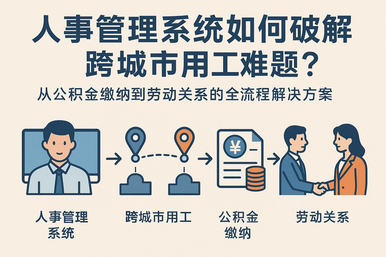 人事管理系统如何破解跨城市用工难题?从公积金缴纳到劳动关系的全流程解决方案