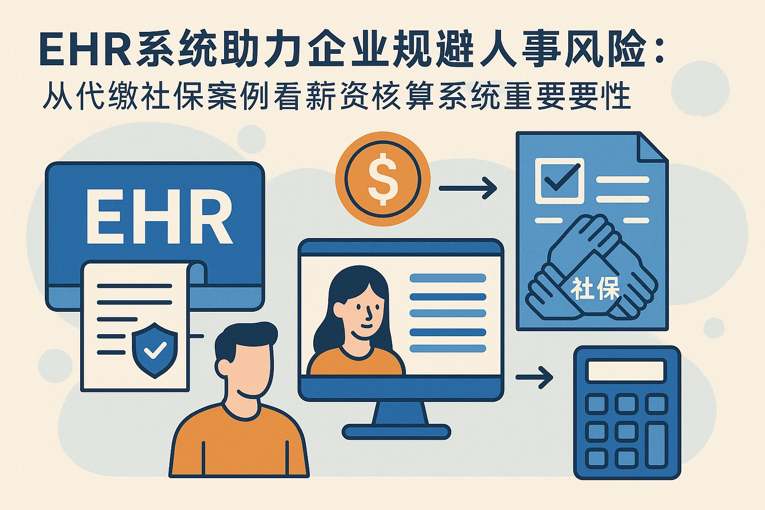 EHR系统助力企业规避人事风险：从代缴社保案例看薪资核算系统的重要性