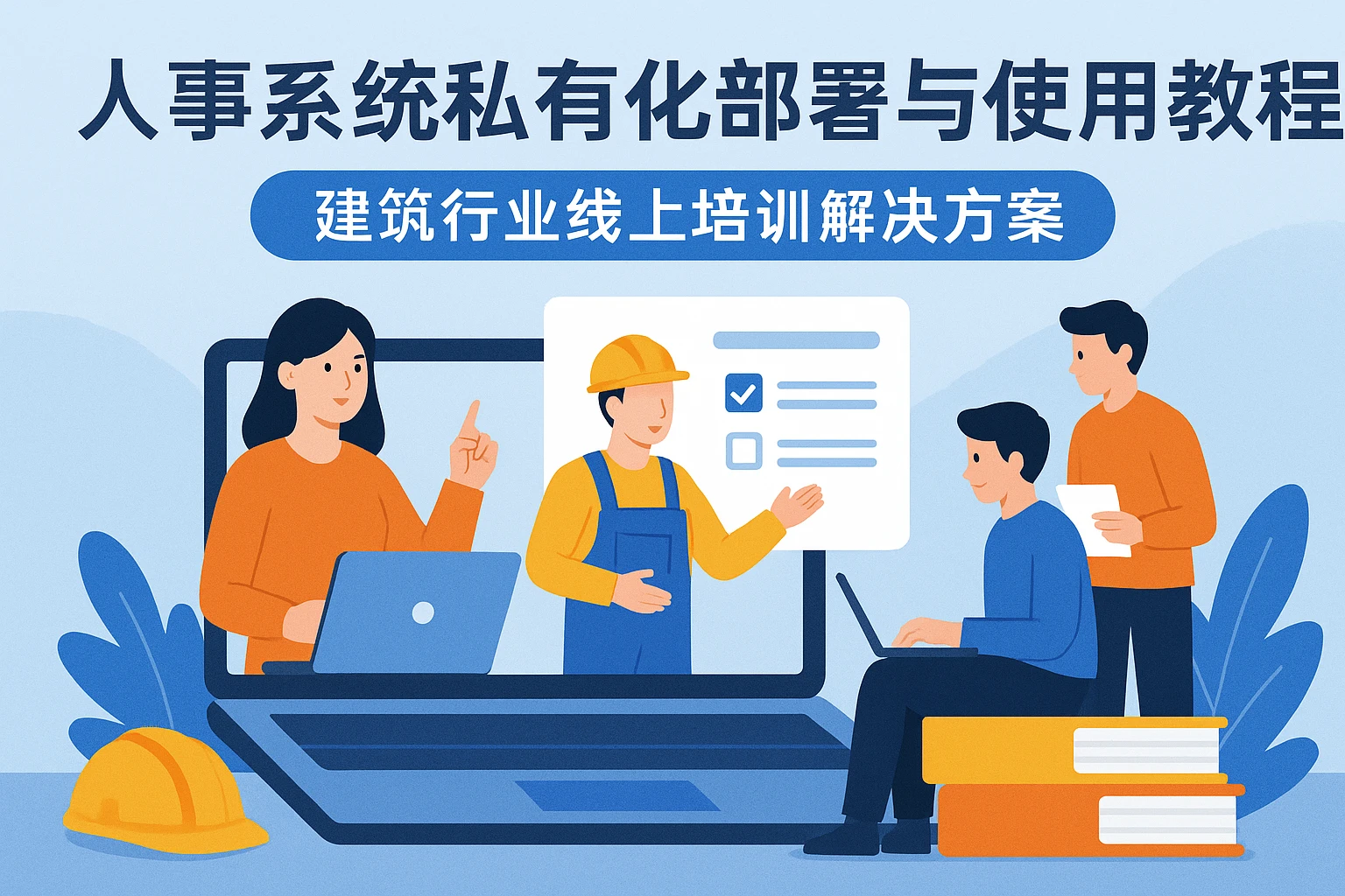 人事系统私有化部署与使用教程：建筑行业线上培训解决方案