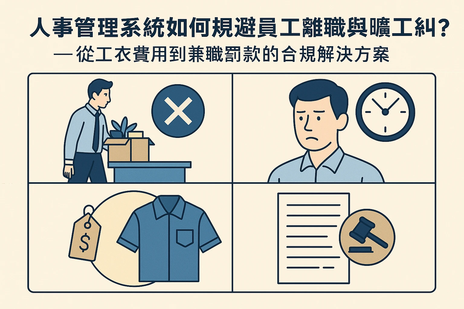 人事管理系统如何规避员工离职与旷工纠纷？——从工衣费用到兼职罚款的合规解决方案