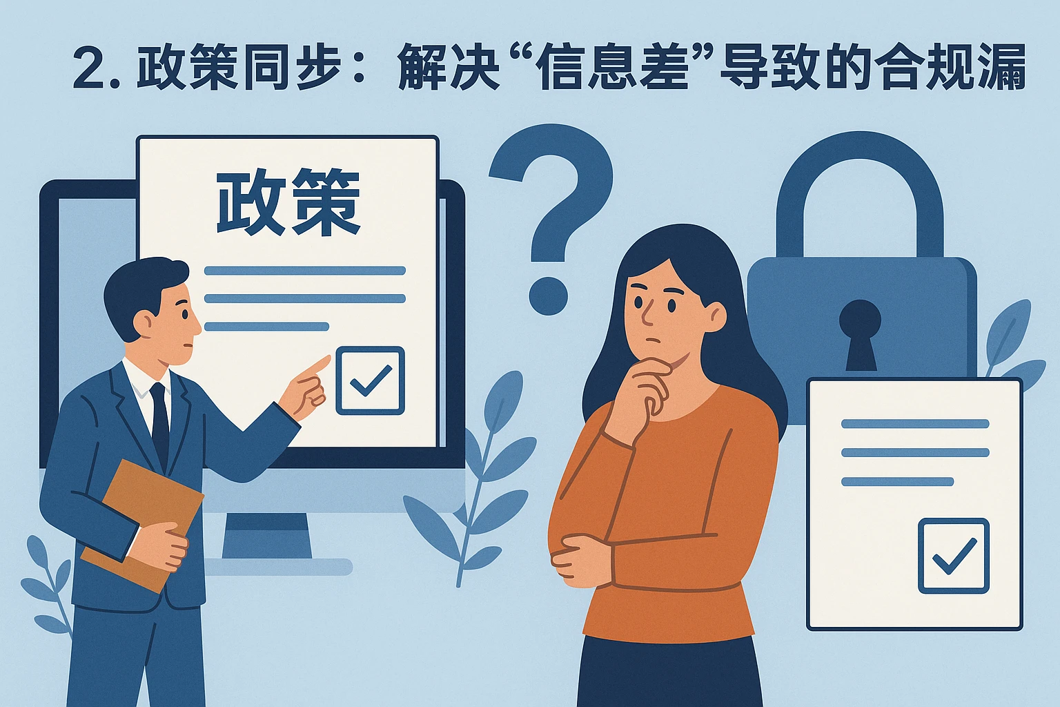 2. 政策同步:解决“信息差”导致的合规漏洞