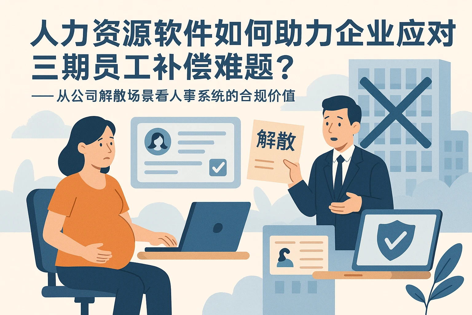 人力资源软件如何助力企业应对三期员工补偿难题？——从公司解散场景看人事系统的合规价值