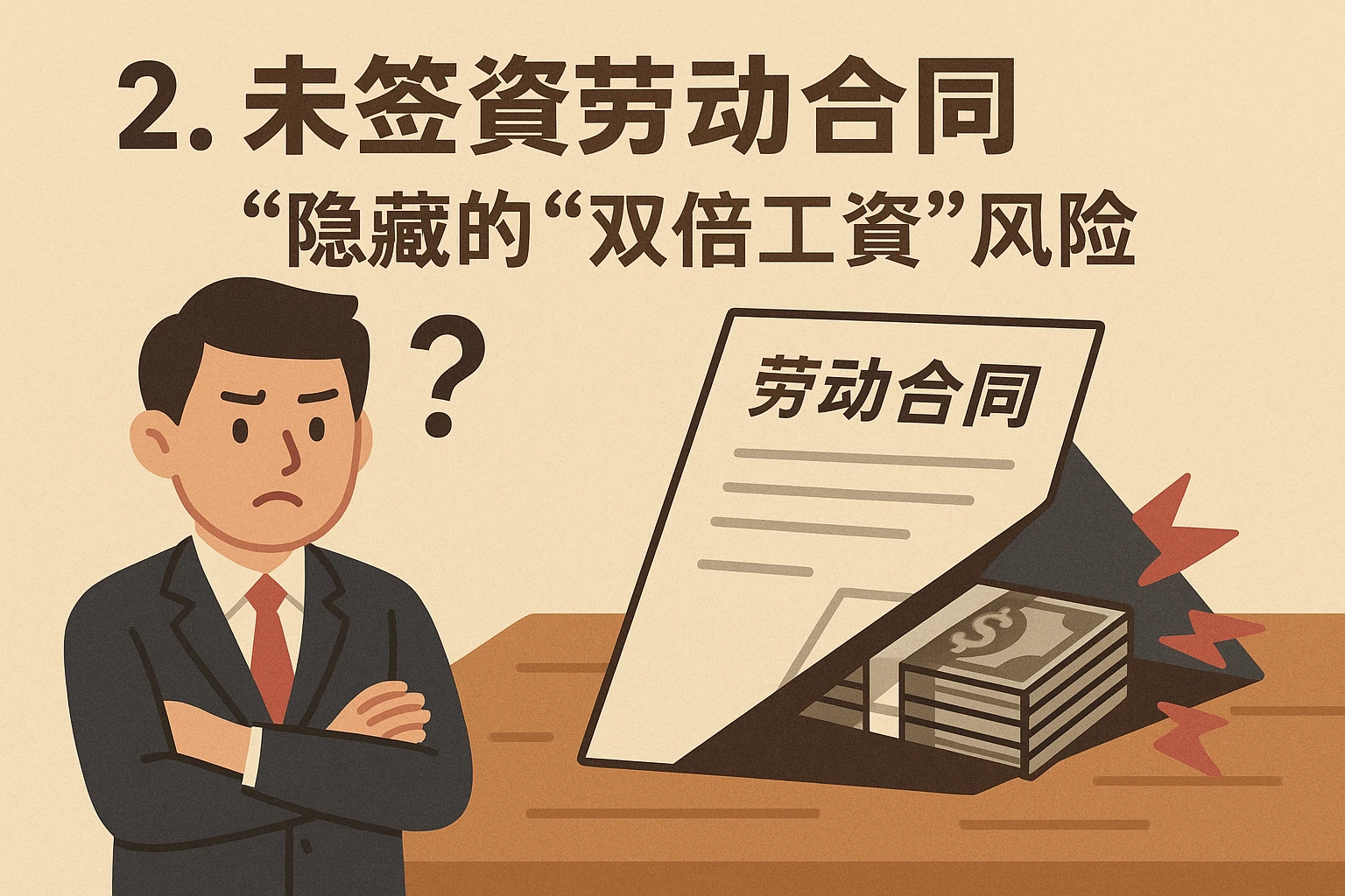2. 未签劳动合同：隐藏的“双倍工资”风险