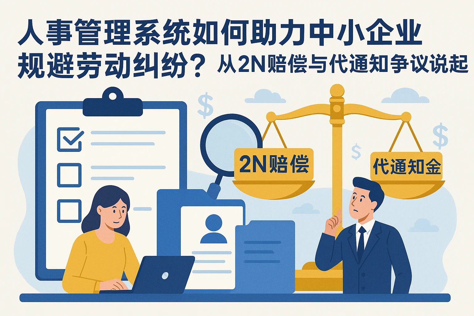 人事管理系统如何助力中小企业规避劳动纠纷？从2n赔偿与代通知金争议说起