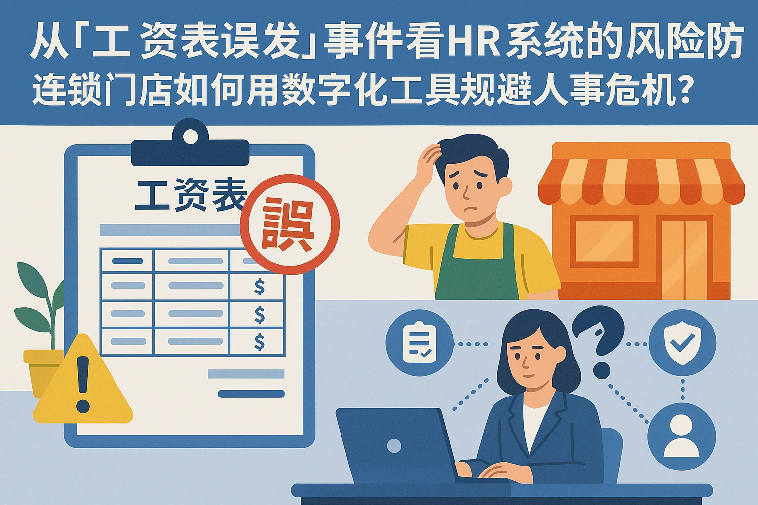 从“工资表误发”事件看HR系统的风险防控:连锁门店如何用数字化工具规避人事危机?
