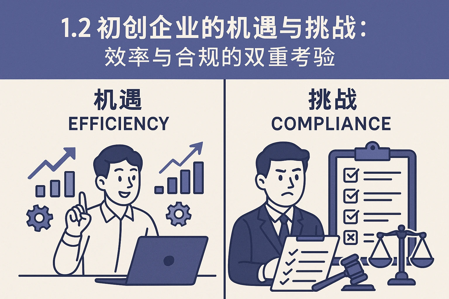 1.2 初创企业的机遇与挑战：效率与合规的双重考验