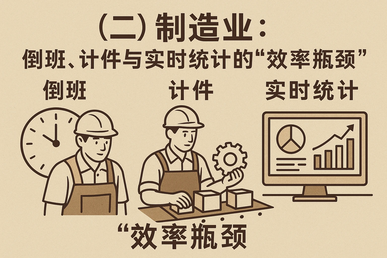 (二)制造业:倒班、计件与实时统计的“效率瓶颈”