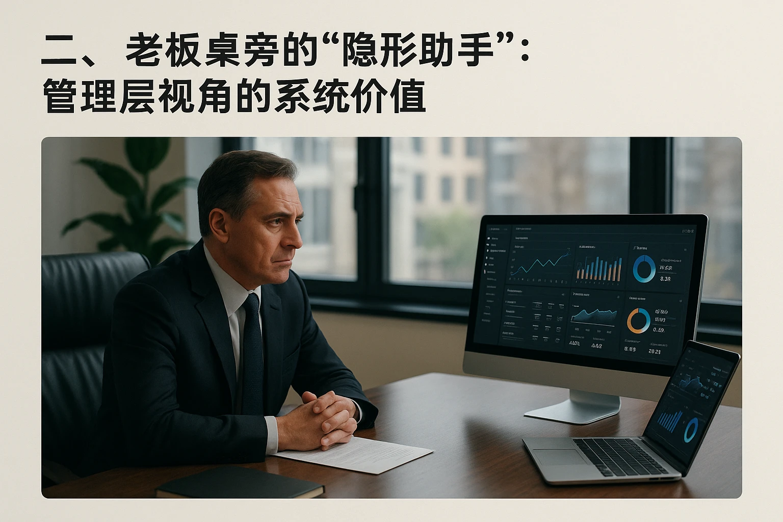 二、老板桌旁的“隐形助手”:管理层视角的系统价值